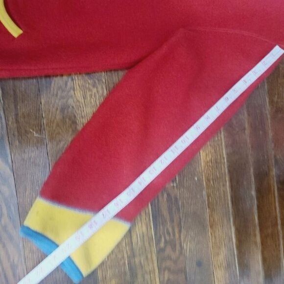 Vintage Geiger Colorblock Colorful Wool Green Red Yellow Jacket - Picture 7 of 16